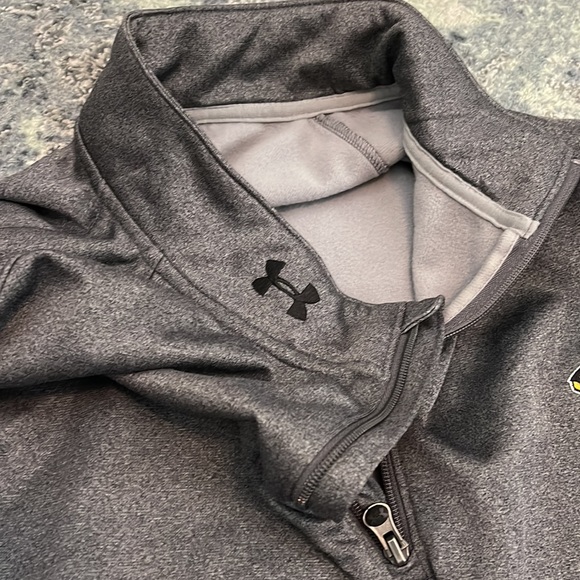 Under armor loose xxl men’s sweatshirt mizzou front pockets heather black poly - Picture 4 of 5